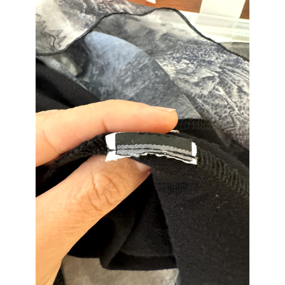 Dark Feminine Oversized Lagenlook Whimsygoth Gothic Edgy Lightweight Flowy Top L - Picture 6 of 7